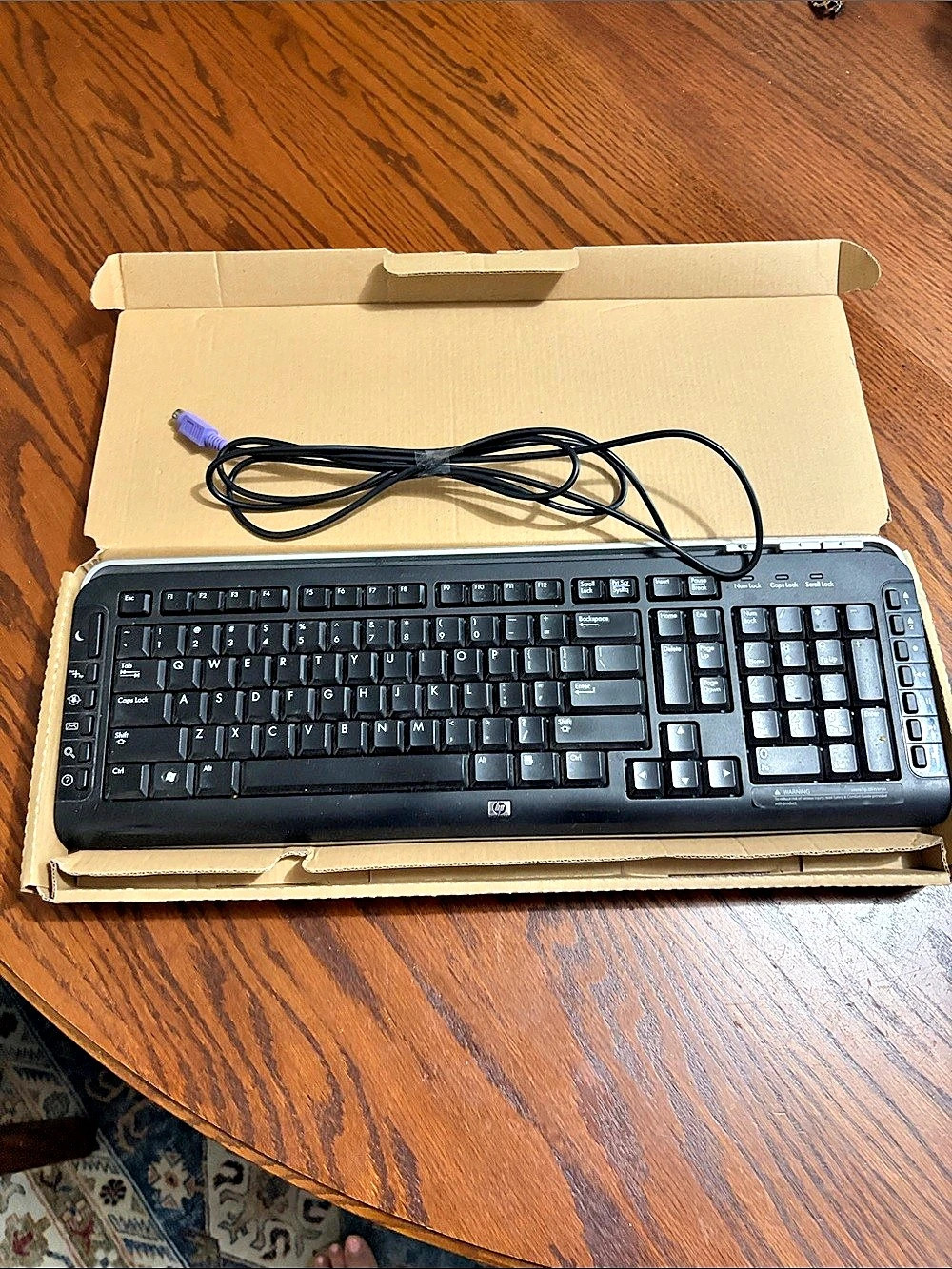 HP Wired USB Keyboard Black & Silver